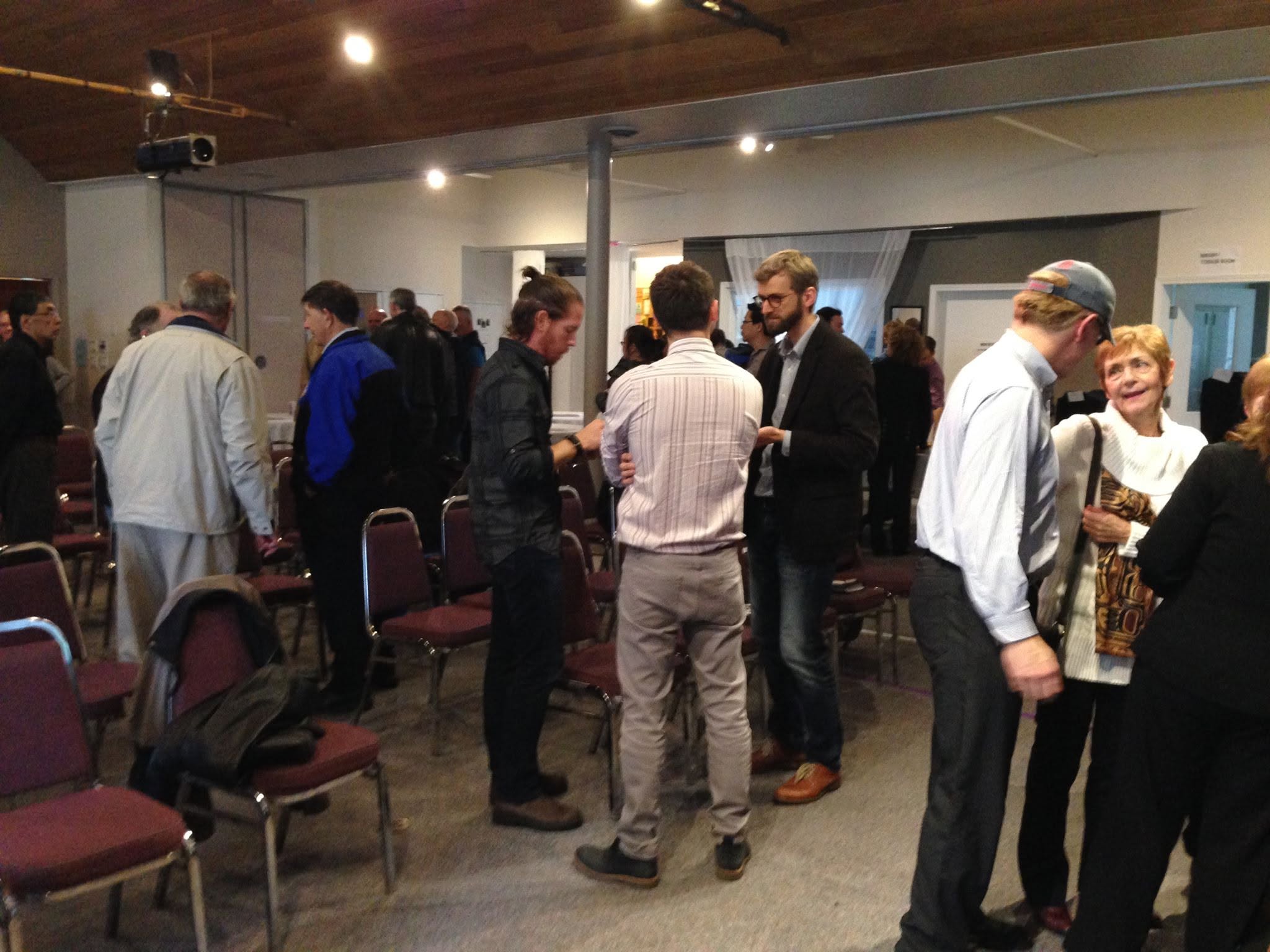 Guests gathered after Dave's celebration of life